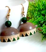 Brown agate jhumkas