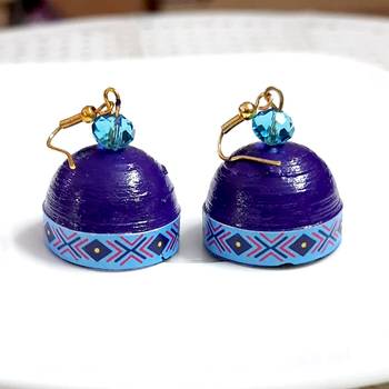Multicolor agate jhumkas 2