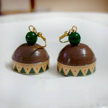 Brown agate jhumkas 2