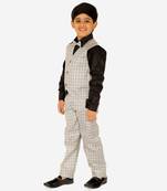 Grey 3 Piece Baba Suit Set Cotton For boys // Western Wear