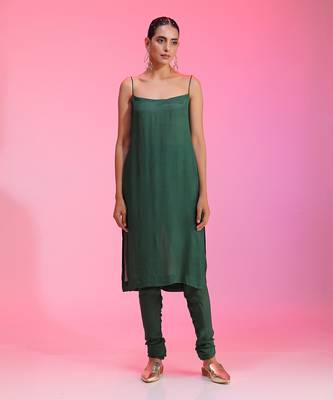 Sequin And Zardozi Green Kalidar Set 4
