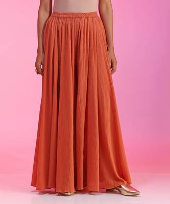 Resham Work Rust Kurta Set 5