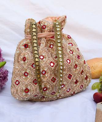 Idika Potli Beige-Red 1