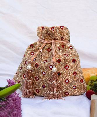 Idika Potli Beige-Red 2