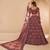 Blast-Off Bronze Brown Coding Embroidered 2-Layer With Net And Silk Satin Semi Stitched Lehenga