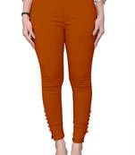Brown plain cotton trousers
