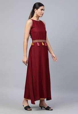Red Sequence Embroidered Cotton Flared Kurta Pant With Dupatta 3