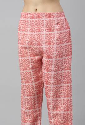 Red Mirror Work Zari Embroidered Cotton Kurta Pant With Dupatta 4