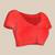 Red plain net saree with blouse