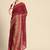 Maroon plain chiffon saree with blouse