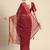 Maroon plain chiffon saree with blouse