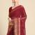 Maroon plain chiffon saree with blouse