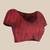 Maroon plain chiffon saree with blouse