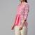 Pink Ikat Print With Gold Foil Cotton Blend Short Kurti