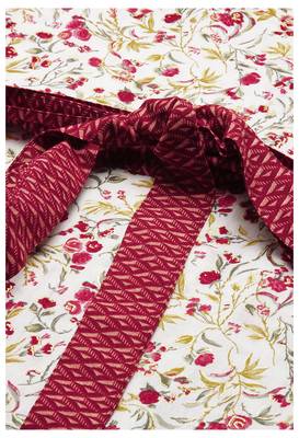 Maroon Gold Foil Geometric Printed Cotton Blend Flared Kurta 4