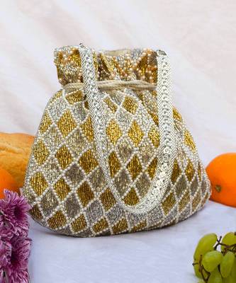 Rabia Potli White -Gold 1