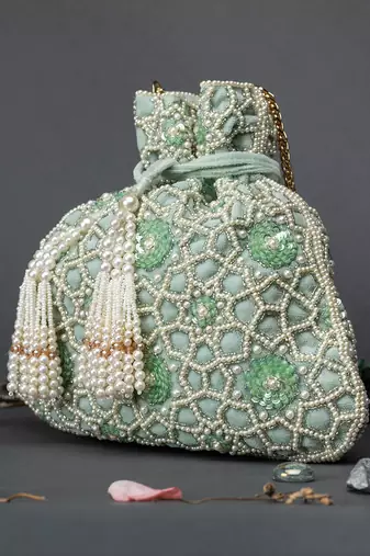 Raisa Potli Moss Green