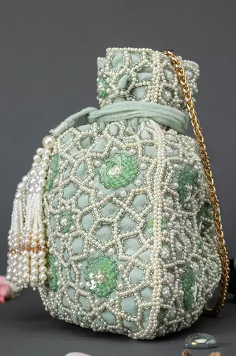 Raisa Potli Moss Green