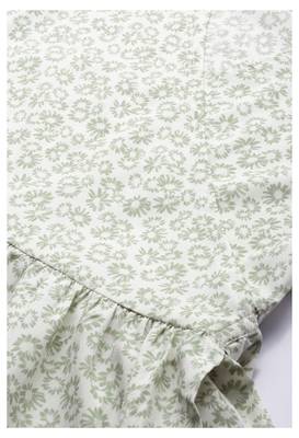 Green printed crepe crop-tops 4