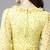 Yellow printed georgette short-dresses
