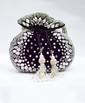 Satara Potli Black-Silver 2