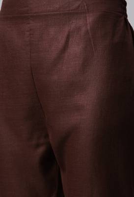 Shewill Purple Ruby Cotton Mirror Zari Embroidered Kurta Pant with Dupatta 4