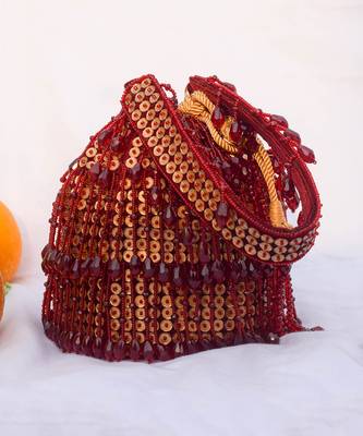Shayna Bucket Bag Red Gold 1