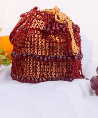 Shayna Bucket Bag Red Gold 2