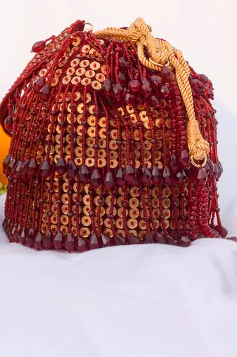 Shayna Bucket Bag Red Gold