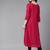 Rani-pink plain cotton cotton-kurtis