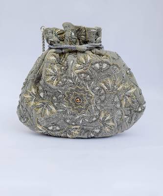 Zahara Potli Silver Grey 1