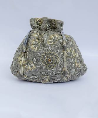 Zahara Potli Silver Grey 2