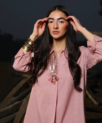 Pink  Shirt Twin Set 2