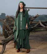 Emerald Green Shirt Kaftan Set