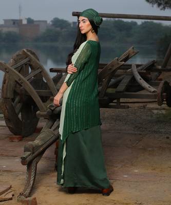 Sea Green & Emerald Green Tunic Set 2