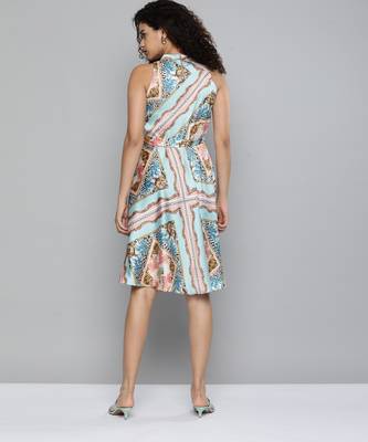 Multicolor printed satin maxi-dresses 2
