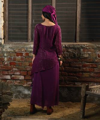 Lavender & Purple Aymmetric Tunic Set 3