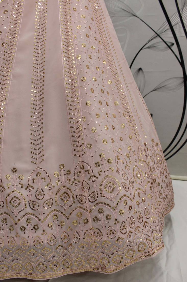 Premium Georgette Lehenga Set – Thread Embroidery, Coding & Sequins Work
