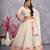 BEIGE THREAD AND SEQUINS EMBROIDERED GEORGETTE FESTIVE & PARTY WEAR SEMI STITCHED LEHENGA