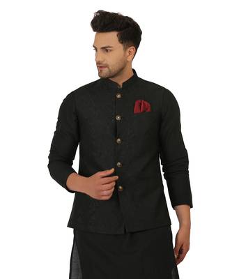 Feturing Classic Brocade Nehru jacket with kurta and pants. 4