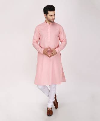 Featuring Pink quilted nehru jacket kurta Set. 1