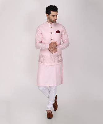 Featuring resham embroidery Nehru Jacket with kurta and churidaar. 1