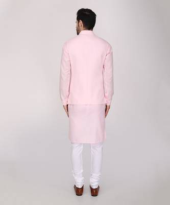 Featuring resham embroidery Nehru Jacket with kurta and churidaar. 4