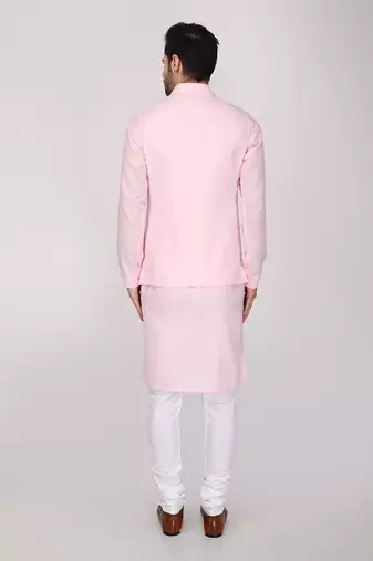 Featuring resham embroidery Nehru Jacket with kurta and churidaar.