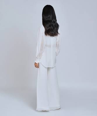 White Vintage Collar Daisy Shirt 4