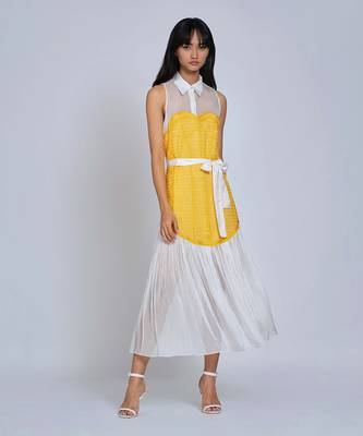 Yellow Corset Midi  Dress 1