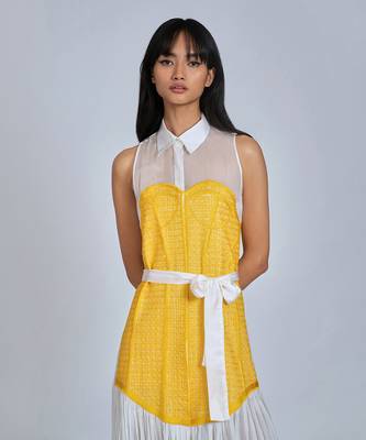 Yellow Corset Midi  Dress 3