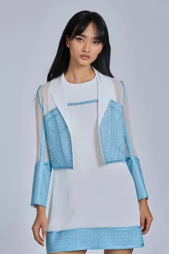 Blue Cropped Blazer