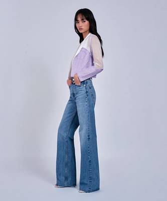 Lilac Cropped  White Blazer 2