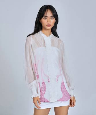 White Knot N Frill Shirt 1